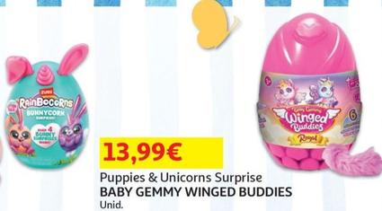 Oferta de Baby Gemmy Winged Buddies - Puppies & Unicorns Surprise  por 13,99€ em Auchan