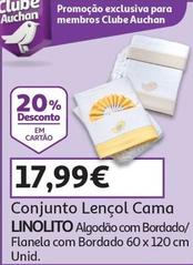 Oferta de Linolito - Conjunto Lencol Cama por 17,99€ em Auchan