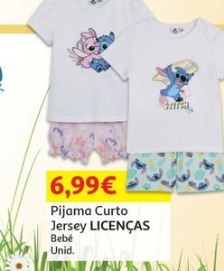 Oferta de Licencas - Pijama Curto Jersey  por 6,99€ em Auchan