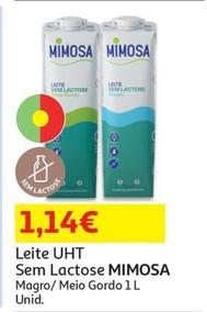 Oferta de Mimosa - Leite Uht Sem Lactose por 1,14€ em Auchan