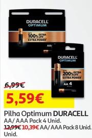 Oferta de Duracell - Pilha Optimum  por 5,59€ em Auchan