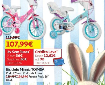 Oferta de Toimsa - Bicicleta  Minnie  por 107,99€ em Auchan