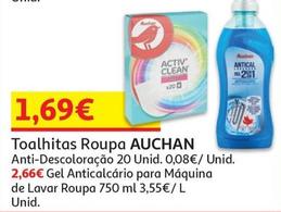Oferta de Auchan - Toalhitas Roupa  por 1,69€ em Auchan