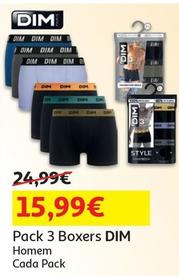 Oferta de Dim - Pack 3 Boxers por 15,99€ em Auchan