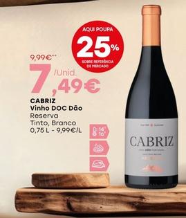 Oferta de Cabriz - Vinho DOC Dao por 7,49€ em Intermarché