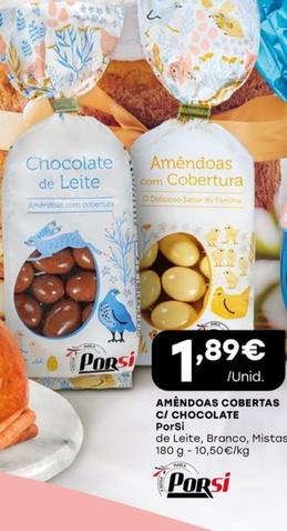 Oferta de Porsi - Amendoas Cobertas C/ Chocolate por 1,89€ em Intermarché
