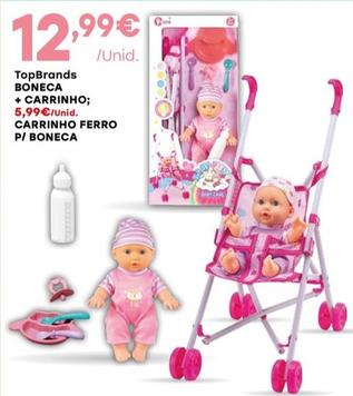 Oferta de Topbrands - Boneca + Carrinho por 12,99€ em Intermarché