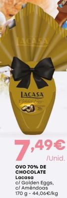 Oferta de Lacasa - Ovo 70% De Chocolate por 7,49€ em Intermarché
