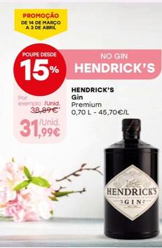 Oferta de Hendrick's - Gin por 31,99€ em Intermarché