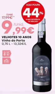 Oferta de Velhotes - 10 Anos Vinho Do Porto por 9,99€ em Intermarché