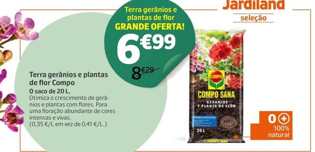 Oferta de Compo - Terra Gerânios E Plantas De Flor por 6,99€ em Jardiland