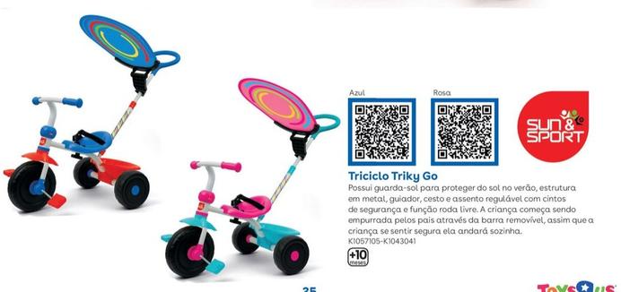Oferta de Sun&Sport - Triciclo Triky Goem Toys R Us