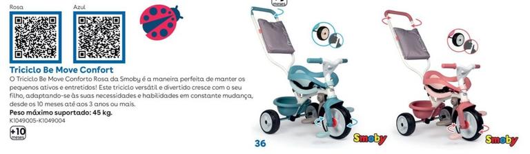 Oferta de Smoby - Triciclo Be Move Conforto em Toys R Us