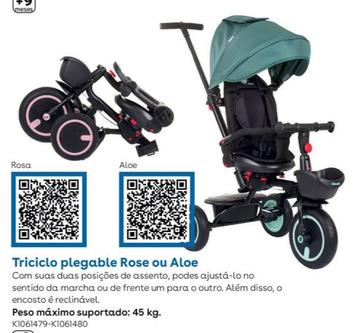 Oferta de Triciclo Plegable Rose Ou Aloeem Toys R Us