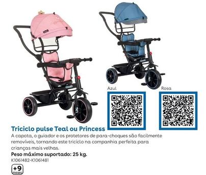 Oferta de Triciclo Pulse Teal Ou Princessem Toys R Us