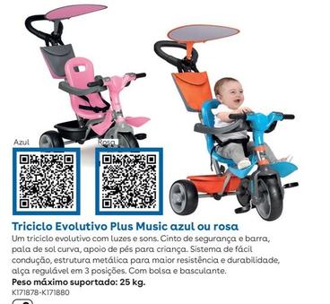 Oferta de Feber - Triciclo Evolutivo Plus Music Rosaem Toys R Us