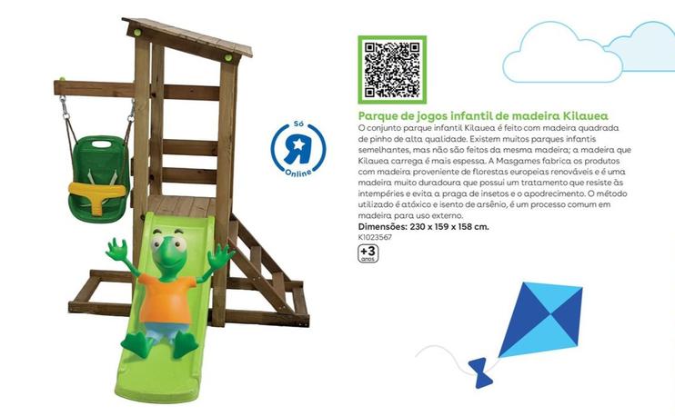 Oferta de Parque De Jogos Infantil De Madeira Kilaueaem Toys R Us