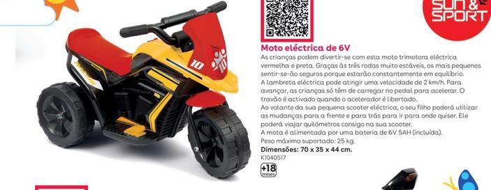 Oferta de Sun & Sport - Moto Electrica de 6Vem Toys R Us