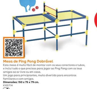 Oferta de Sun & Sport - Mesa De Ping Pong Dobravelem Toys R Us