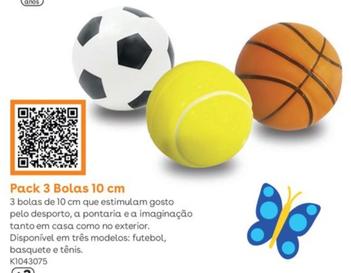 Oferta de Sun & Sport - Pack 3 Bolas 10 Cmem Toys R Us