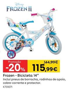 Oferta de Frozen - Bicicleta 14"  por 115,99€ em Toys R Us
