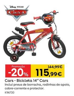 Oferta de Cars - Bicicleta 14" Cars por 115,99€ em Toys R Us