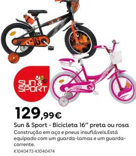 Oferta de Sun & Sport - Bicicleta 16" Preta Ou Rosa por 129,99€ em Toys R Us