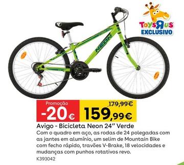 Oferta de Avigo - Bicicleta Neon 24" Verde por 159,99€ em Toys R Us