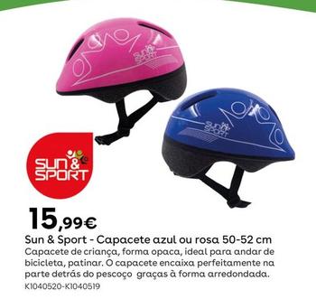 Oferta de Sun & Sport - Capacete Azul Ou Rosa 50-52 Cm por 15,99€ em Toys R Us