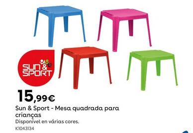 Oferta de Sun & Sport - Mesa Quadrada Para por 15,99€ em Toys R Us