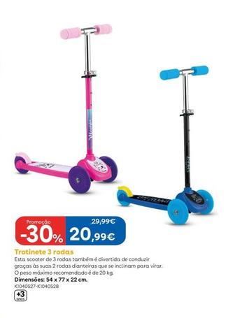 Oferta de Trotinete 3 Rodas  por 20,99€ em Toys R Us