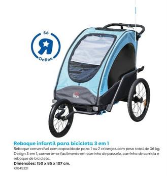 Oferta de Reboque Infantil Para Bicicleta 3 Em 1em Toys R Us