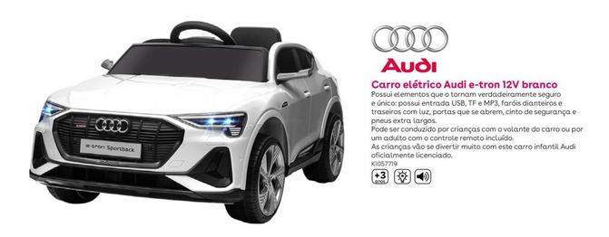 Oferta de Audi - Carro Eletrico Audi E-Tron 12V Brando em Toys R Us