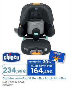 Oferta de Chicco - Cadeira Auto Fold & Go I-size Black Air I-size por 234,99€ em Toys R Us