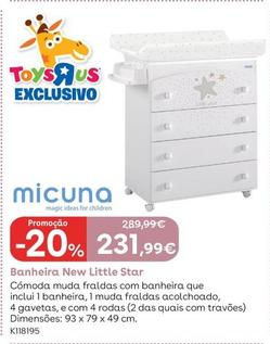 Oferta de Micuna - Banheira New Little Star por 231,99€ em Toys R Us