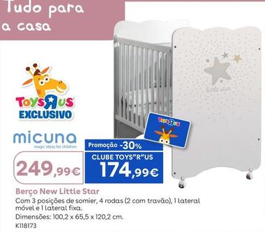 Oferta de Micuna - Berço New Little Star por 249,99€ em Toys R Us