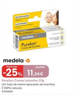 Oferta de Medela - Purelan Creme Lalonina 37g por 11,24€ em Toys R Us