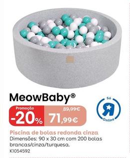 Oferta de Meowbaby - Piscina De Bolas Redonda Cinza por 71,99€ em Toys R Us
