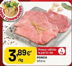 Oferta de Porco Bifana por 3,89€ em Intermarché