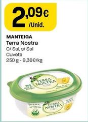 Oferta de Terra Nostra - Manteiga por 2,09€ em Intermarché