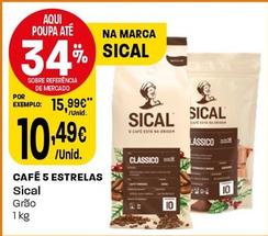 Oferta de Sical - Cafe 5 Estrelas por 10,49€ em Intermarché