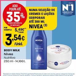 Oferta de Nivea - Body Milk por 3,54€ em Intermarché