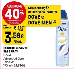 Oferta de Dove - Desodorizante Em Spray por 3,59€ em Intermarché
