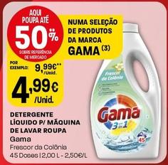 Oferta de Gama - Detergente Liquido P/ Máquina De Lavar Roupa por 4,99€ em Intermarché