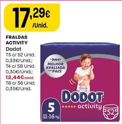 Oferta de Dodot - Fraldas Activity por 17,29€ em Intermarché