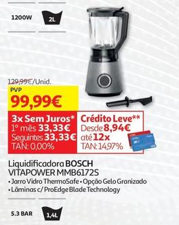 Oferta de Bosch - Liquidificadora VITAPOWER MMB6172S por 99,99€ em Auchan