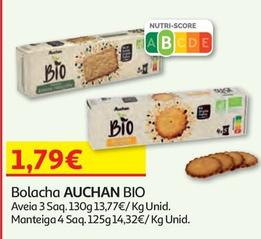 Oferta de Auchan - Bolacha Bio por 1,79€ em Auchan