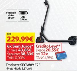 Oferta de Segway - Trotinete E2E por 229,99€ em Auchan