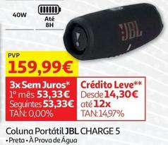 Oferta de JBL - Coluna Portátil Charge 5  por 159,99€ em Auchan