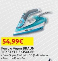 Oferta de Braun - Ferro A Vapor  Texstyle 5 SI5006BL por 54,99€ em Auchan